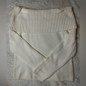 Off-Shoulder Cream Sweater